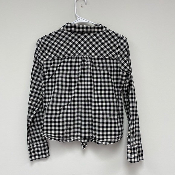J Crew Gingham Tie Front Button up - Picture 7 of 7